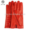 ZF2023 guantes de diamantes de cuero rojo de moda de la nueva señora